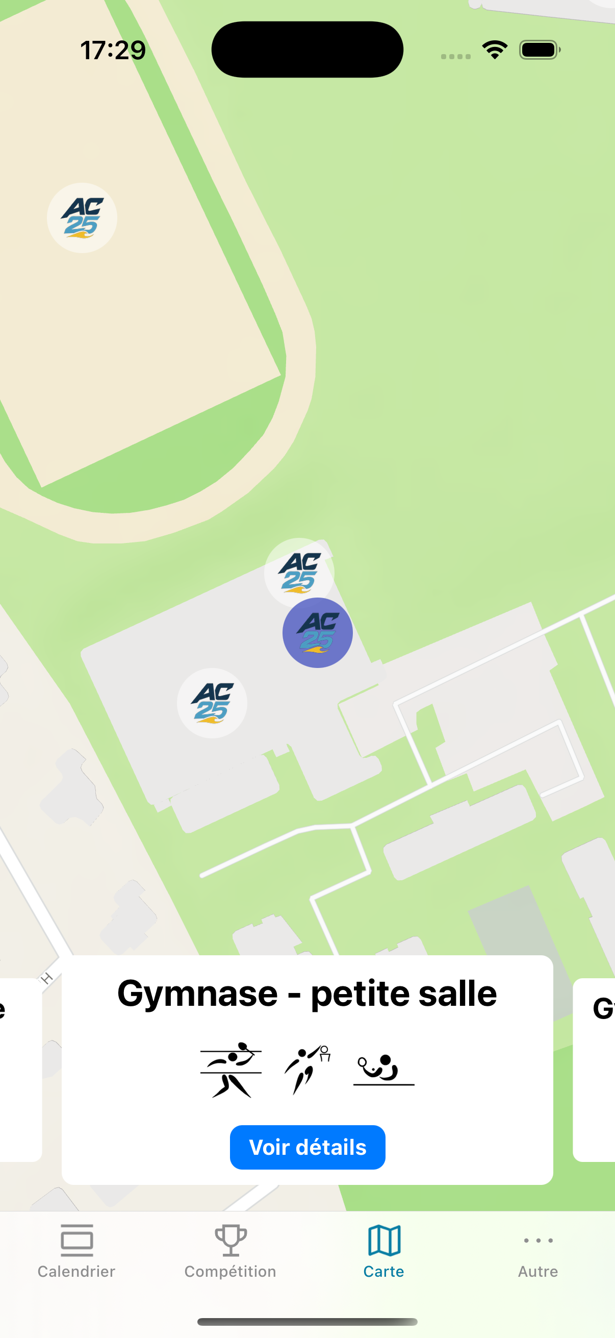 Interactive map of the campus
